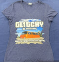 Gl1tchy "making short buses cool again!" - Ladies V-Neck T-shirt